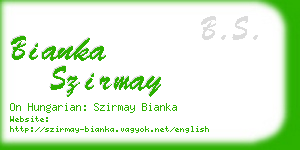 bianka szirmay business card